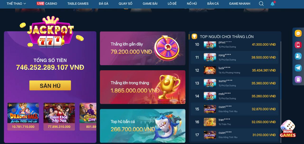 A screenshot of the betpk app showcasing a large jackpot game.